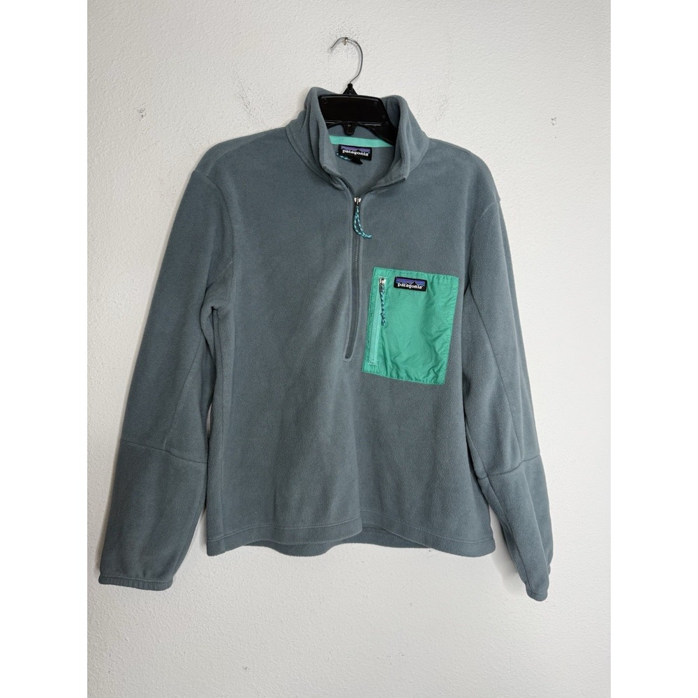Patagonia Microdini Fleece 1/2 Zip Pullover Sweatshirt Grey 26260 Womens M